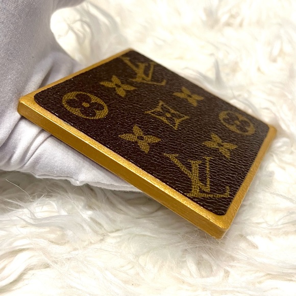 Upcycled Luxury Drink Coaster from Authentic Louis Vuitton Canvas - Picture 3 of 9